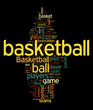 Basketball concepts on black background