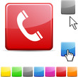Telephone glossy button.