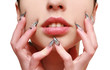 young woman with a beautiful manicured.. young woman with a beautiful manicured..