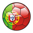 flag of Portugal on soccer ball - world cup 2010