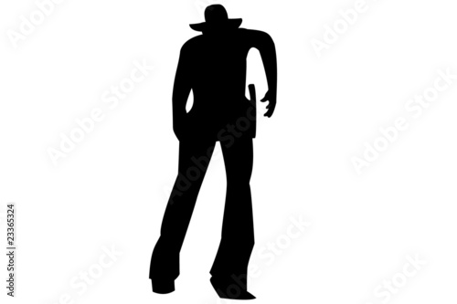 Vector: Cowboy silhouette Cowboy silhouette
