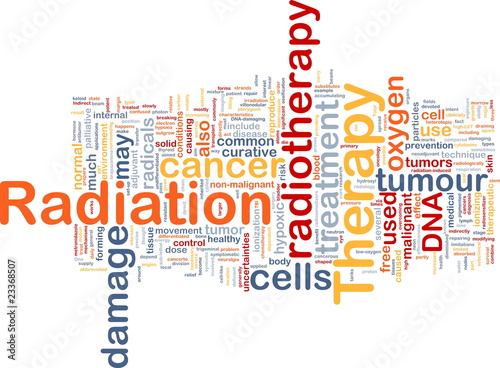 Illustration: Radiation therapy background concept Radiation therapy background concept