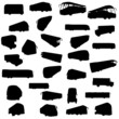 Vector silhouettes of busses