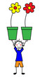 Junge mit Blume