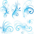Vector: Blue scroll shape Blue scroll shape
