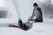 snow blowing man snow blowing man