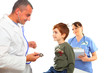 Photo: Male Doctor with Nurse examining a boy Male Doctor with Nurse examining a boy