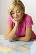 Woman Looking at Map