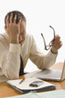 Businessman Stressed at Work - Isolated