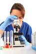Photo: Female Researcher working with chemicals Female Researcher working with chemicals