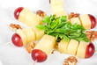 Cheese and grapes and nuts