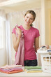 Woman Folding Laundry