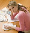 Woman Paying Bills