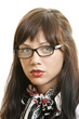portrait young pretty girl with glasses