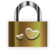 Two Hearts Padlock