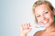 Beautiful Girl Brushing her Teeth