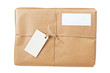 Brown package with blank labels Brown package with blank labels