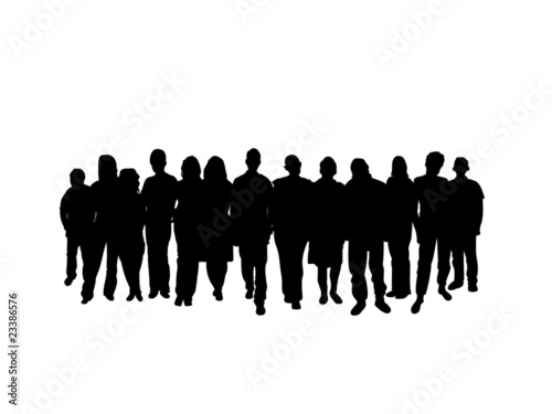 Illustration: Crowd on white Crowd on white