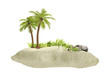 island with green palms island with green palms