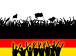 Silhouette - Menschenmenge - Deutschlandfahne