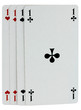 carré d'as, fond blanc