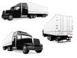 Collage of isolated truck