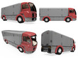 Collage of isolated truck