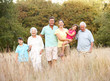 Portrait Of Extended Family Group In Park