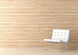 Interior design wood and chair