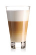 Latte coffee isolated on white