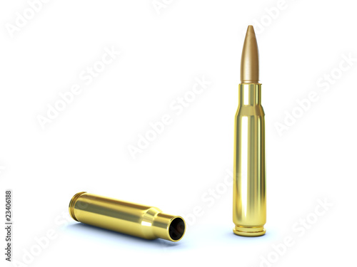 Bullet cartridge isolated on white background Bullet cartridge isolated on white background