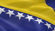 Bosnian flag in the wind