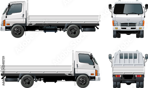 Vector: Vector delivery / cargo truck Vector delivery / cargo truck