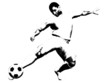 Fußballspieler - Zeichnung - Silhouette