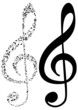 Illustration of tow G clef and music notes