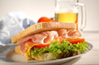 sandwich with parma ham- sandwich al prosciutto sandwich with parma ham- sandwich al prosciutto