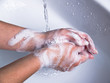 Female washing hands