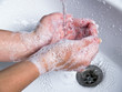 Female soapy hands