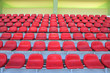 Bright red stadium seats Bright red stadium seats