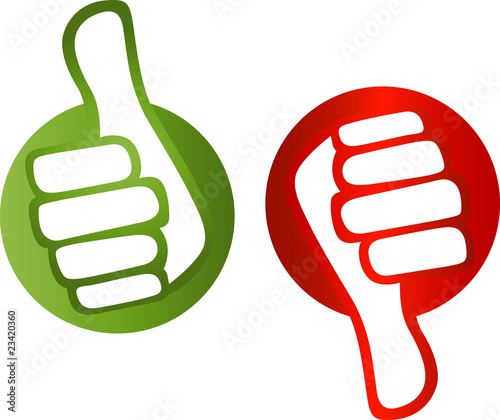 Vector: positiv negativ voting buttons positiv negativ voting buttons