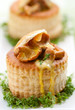 Vol-au-vents filled with mushroom