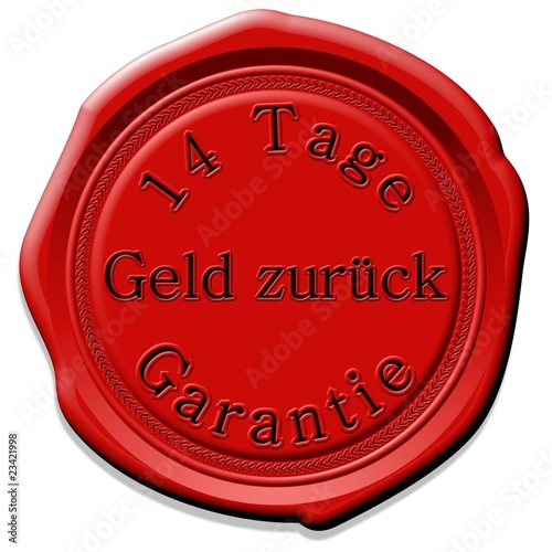 Illustration: Siegel: 14 Tage Geld zurück Garantie Siegel: 14 Tage Geld zurück Garantie