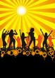 Orange Retro Sun Summer Party Orange Retro Sun Summer Party