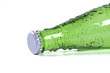 Green bottle with liquid