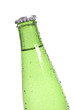 Green bottle with liquid