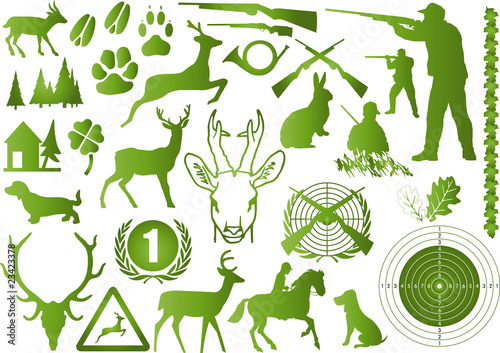 Vektor: jagd symbole grün jagd symbole grün