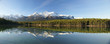 Panorama - Reflections of mountain and forest