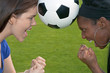 fußball, fan, frau