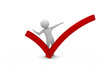 People with red check mark