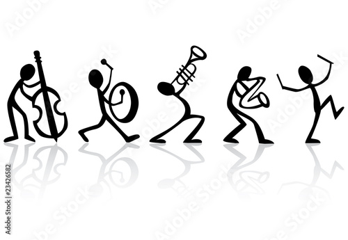 Vektor: Band musicians playing music, vector ideal for t-shirts Band musicians playing music, vector ideal for t-shirts